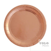 6x 9"/23cm Rose Gold Foil Disposable Party Plates